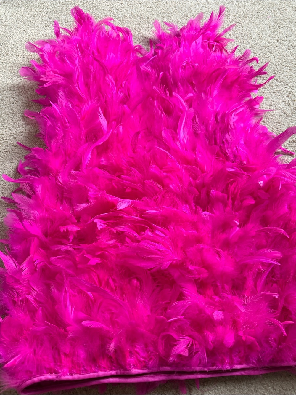 Fashion Nova Hot Pink Feather Mini Dress - Picture 4 of 4